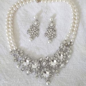 👰Wedding Prom Formal Mardi Gras Valentines necklace & earrings set
